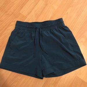 lulu lemon teal/navy shorts